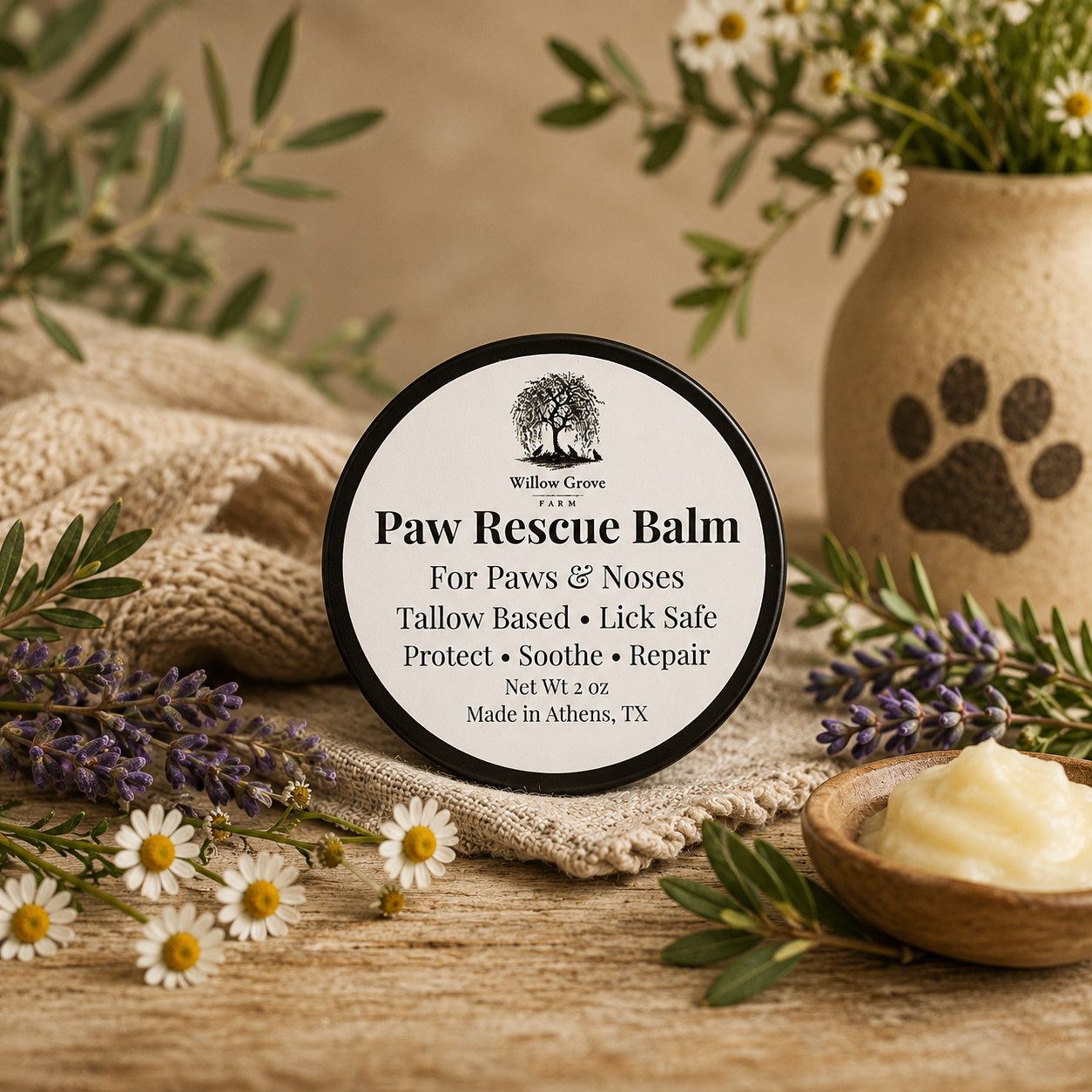 Paw Rescue Balm™
Nourishing Paw & Nose Balm for Dogs
